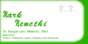 mark nemethi business card